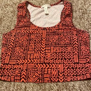 Aztec print crop top